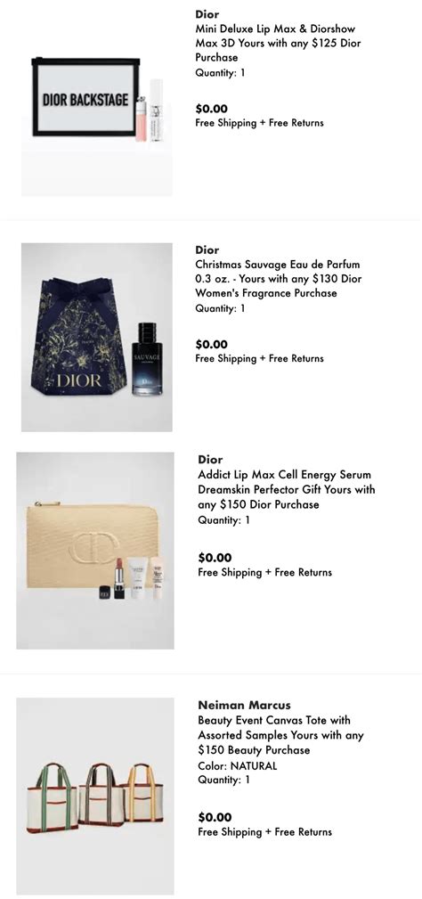 dior gift with purchase bag|boots Dior free gift.